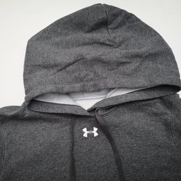 Under Armour Ladies Size Medium Grey Loose fit Fleece Lined Hoodie - Picture 4 of 7